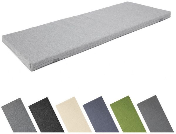 Garronda Bankauflage 100-200 cm, ca. 4 cm dick, wasserabweisend, mit Bändern GD-0220, (1 St), Hypoallergen, UV-beständig, Wasserbeständig