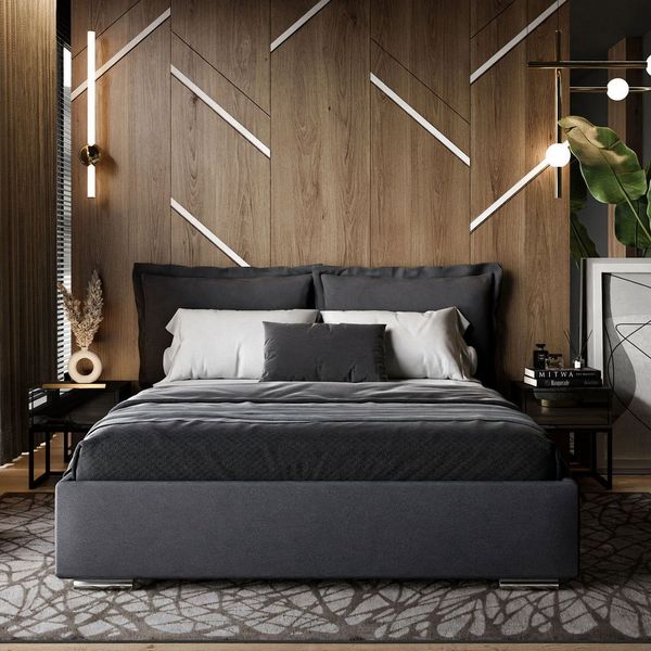 Lookway Polsterbett VILANO mit Bettkasten – elegantes und funktionales Schlafzimmermöbel (Bett mit Metallgestell), mit Bettkasten