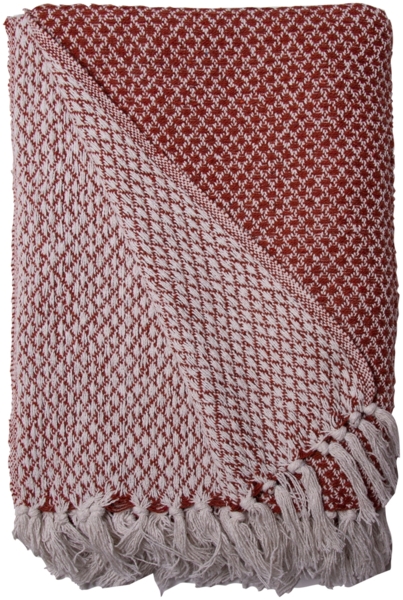 Decke Überwurf Netz 100% Baumwolle 130x180 cm Skandinavisch Rost