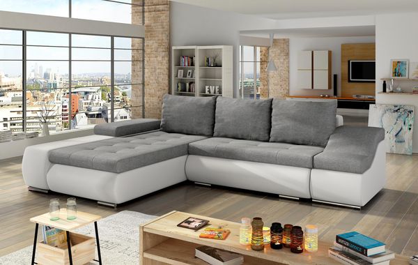 Wohnideebilder Ontario Grau Ecksofas & Eckcouches Ot07