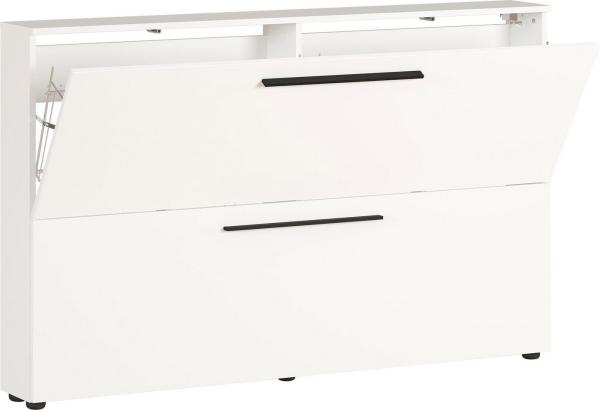 Germania Schuhschrank 2576-84 GW-Utah, in Weiß, mit Platz für 12 Paar Schuhe, geringe Tiefe, ideal für schmale Flure, 140 x 85 x 19 cm (BxHxT) Bild 2