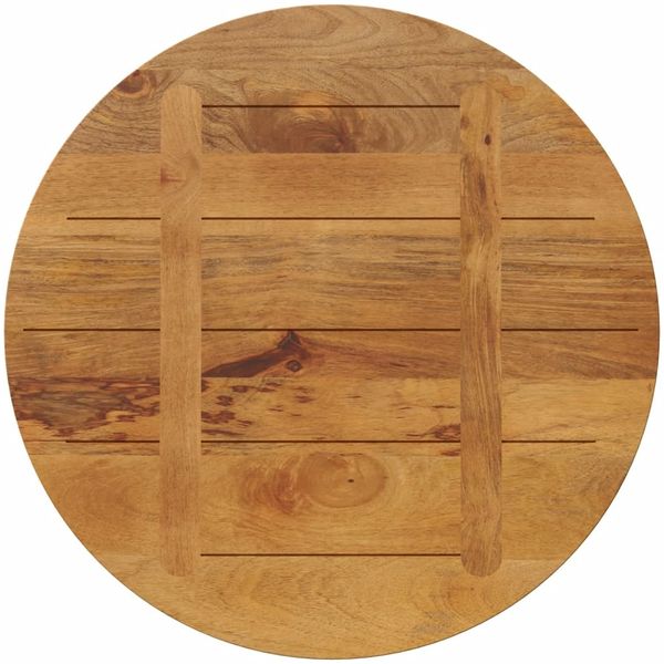 vidaXL Tischplatte Ø 70x3,8 cm Rund Massivholz Mango 370077 Bild 5