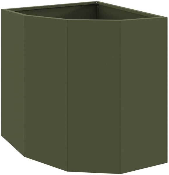 vidaXL Eckpflanzer Olivgrün 45 x 45 x 50 cm Stahl 883671