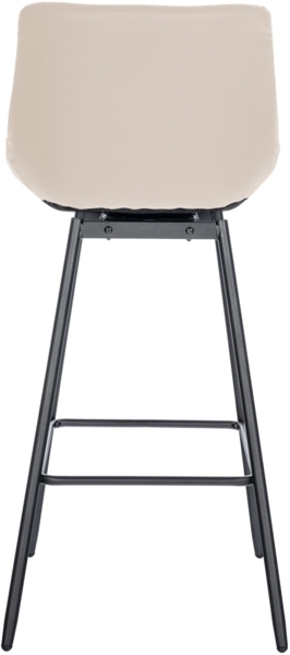 CLP Schwenkbarer Barhocker Weston I 90 Grad Drehbar I Metallgestell und Fußstütze,creme Kunstleder Bild 8