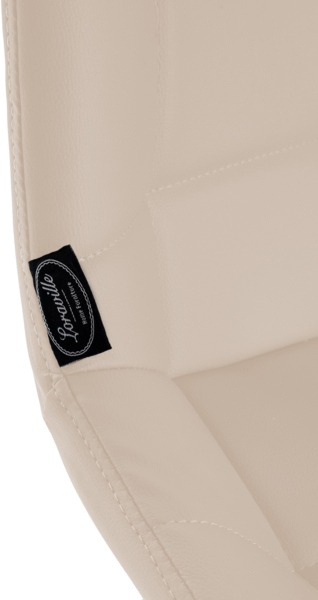 CLP Schwenkbarer Barhocker Weston I 90 Grad Drehbar I Metallgestell und Fußstütze,creme Kunstleder Bild 9