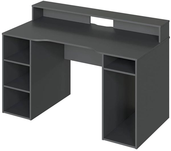 Gamingtisch >Ozone< in Anthrazit-Grau - 136x88x67 (BxHxT)