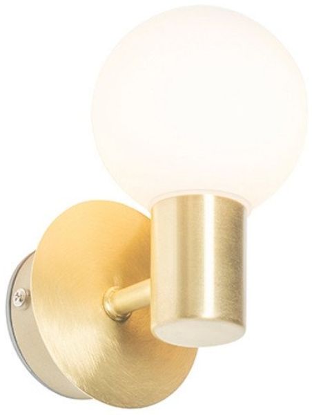 Qazqa Wandleuchte Cederic, ohne Leuchtmittel, Warmweiß, QAZQA Wandleuchte, g9, Gold, Stahl, Modern