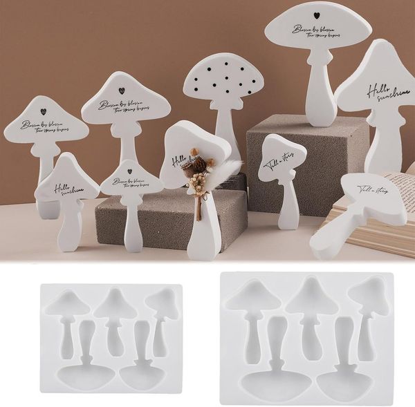 FOUORTUNATE-BEE Silikonform 3D Pilz-Silikonform Set in groß & klein für Kerzen, (2-tlg), Silikon-Kerzenform für dekorative Pilzkerzen