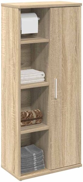 vidaXL Badezimmerschrank mit Rollenhalter Sonoma-Eiche 39x22x90 cm 858526