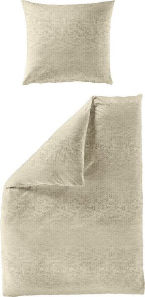 BIERBAUM Bettwäsche Chic Uni, Seersucker, 2 teilig, Schickes Unidesign: Modern und elegant für jedes Schlafzimmer