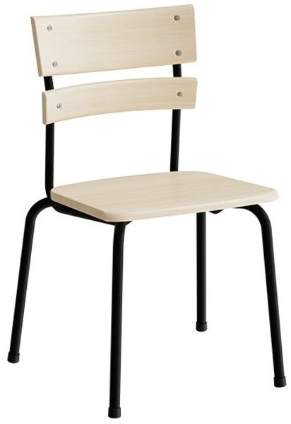 Stuhl Classic 151 massiv Birke schwarzes Gestell