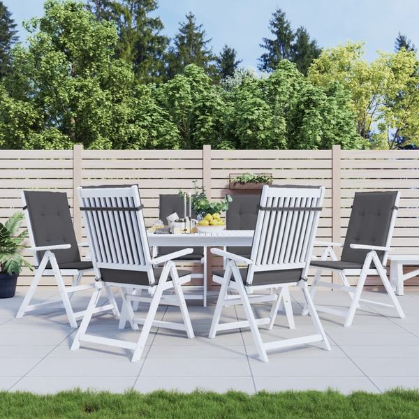 vidaXL Gartenstuhlauflagen für Hochlehner 6 Stk. Anthrazit 120x50x3 cm 314104