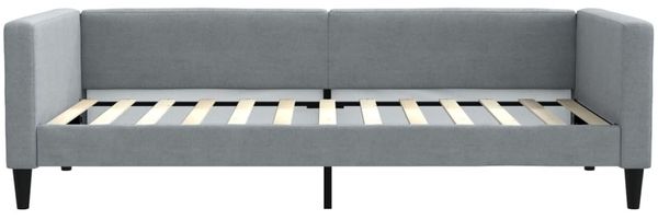 vidaXL Tagesbett Ausziehbar Hellgrau 100x200 cm Stoff 3196583 Bild 7