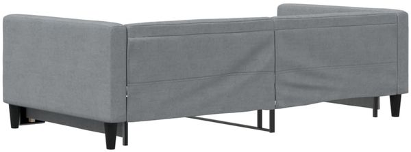 vidaXL Tagesbett Ausziehbar Hellgrau 100x200 cm Stoff 3196583 Bild 5