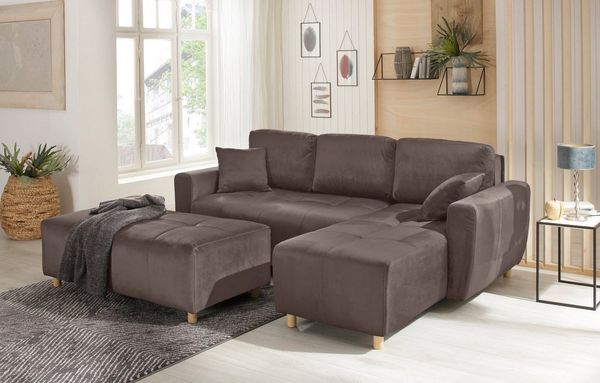 Home affaire Ecksofa Scania L-Form, wahlweise mit Bettfunktion und Bettkasten