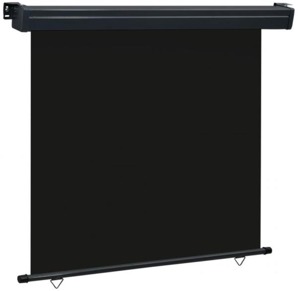 vidaXL Balkon-Seitenmarkise 165x250 cm Schwarz 48430