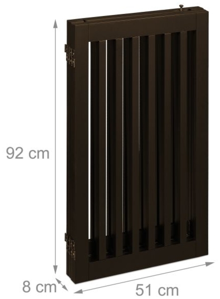 Braunes Absperrgitter mit Tür 92 cm hoch 10039199 Bild 5