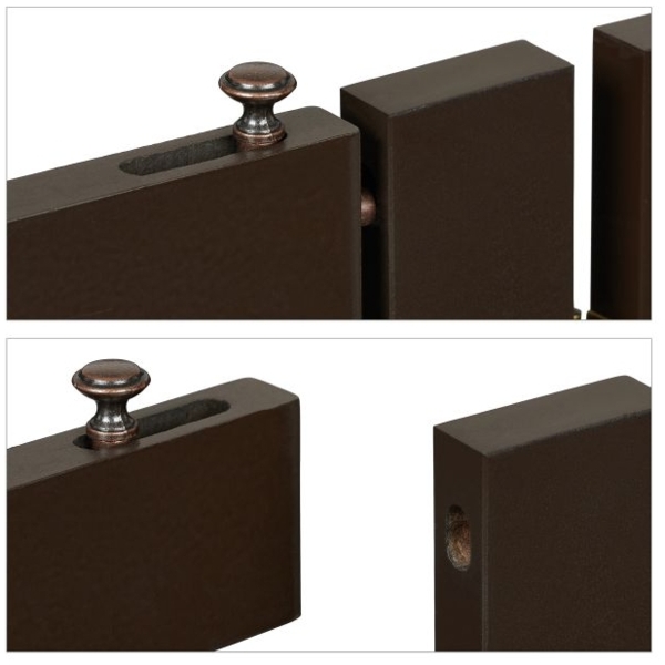 Braunes Absperrgitter mit Tür 92 cm hoch 10039199 Bild 7