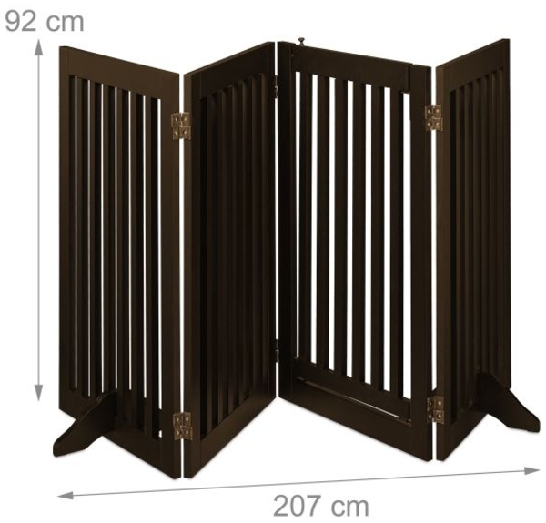 Braunes Absperrgitter mit Tür 92 cm hoch 10039199 Bild 4