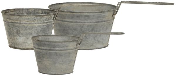 Chic Antique - 3er Set Blumentopf Pflanztopf mit Griff D13/15/17,5cm 65084800