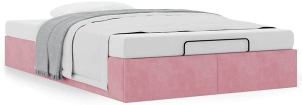 vidaXL Ottoman-Bett ohne Matratze Rosa 120x200 cm Samt 3310960 Bild 3