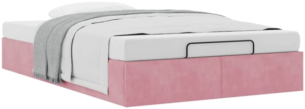vidaXL Ottoman-Bett ohne Matratze Rosa 120x200 cm Samt 3310960 Bild 4