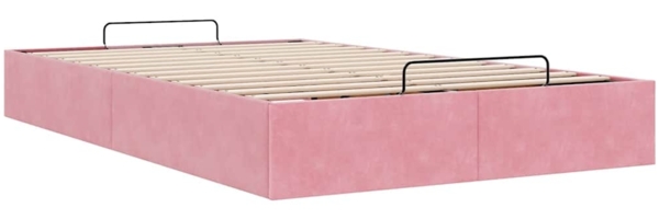 vidaXL Ottoman-Bett ohne Matratze Rosa 120x200 cm Samt 3310960 Bild 5