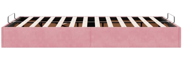 vidaXL Ottoman-Bett ohne Matratze Rosa 120x200 cm Samt 3310960 Bild 7