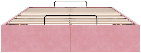 vidaXL Ottoman-Bett ohne Matratze Rosa 120x200 cm Samt 3310960 Bild 6