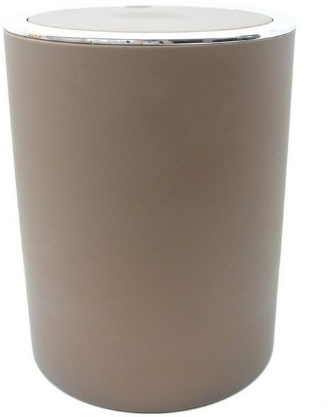 Trendline Kosmetikeimer Ring braun 5 l Badeimer Mülleimer Abfalleimer