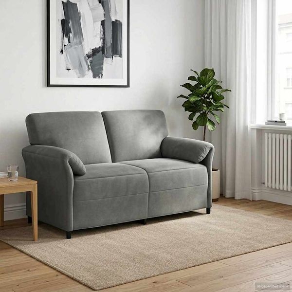 vidaXL 2-Sitzer Sofa Dunkelgrau 158 x 83 x 95 cm Samt 42033954