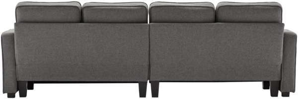 Big-Sofa, 264 cm, 4-Sitzer inkl. loser Zier- und Rückenkissen, Leinen Bezug, Polstersofa, Wohnzimmersofa Bild 8