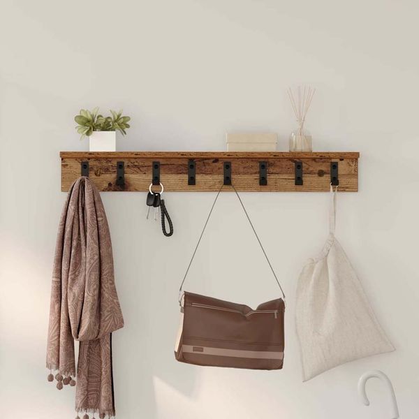 vidaXL Wandmontierter nachttisch Altholz 80 x 10,5 x 10,5 cm 874369