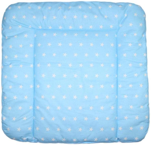 Baby Auflage Wickelauflage - Sternchen auf Blau - 70x50 cm 70x70 cm 70x85 cm Wickeltischauflage (70 x 50 cm)