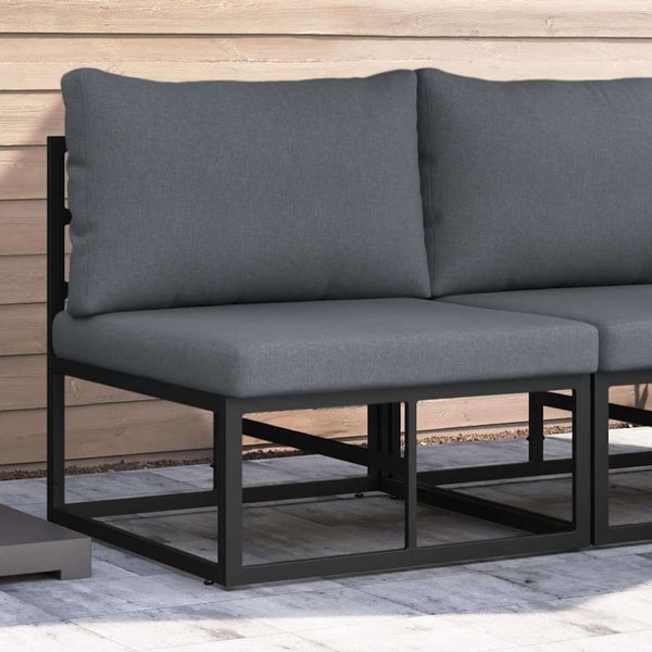 vidaXL Gartenmöbel Schwarz und Anthrazit 70 x 71,5 x 71 cm Metall 42008021