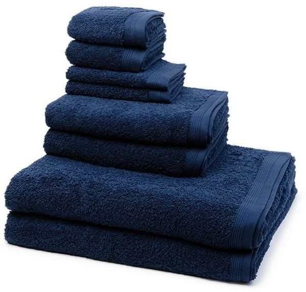Möve Superwuschel 8 tlg. Frottier-Set - 2 X Handtuch (50 X 100cm), 2 X Duschtuch (80 X 150cm), 2 X Gästetuch (30 X 50cm), 2 X Seiftuch (30 X 30cm) - 520 g/m2 - Deep sea