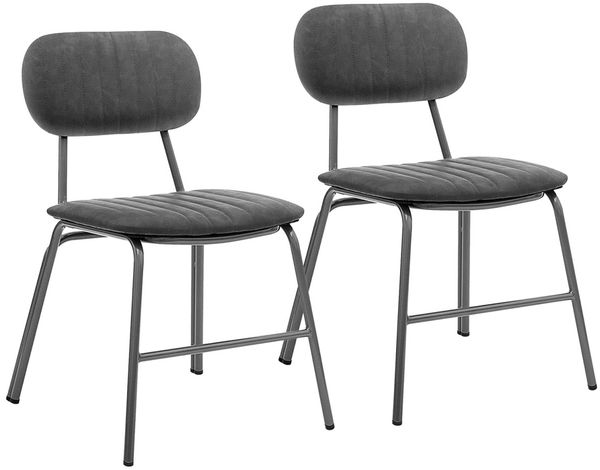 HTI-Living Esszimmerstuhl Stuhl 2er Set Vivila Dunkelgrau (Stück, 2 St), Küchenstuhl