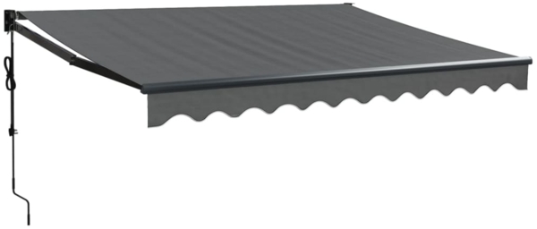 vidaXL Elektrische Markise mit Kurbel Anthrazit 3,5x2,5 m 3154512