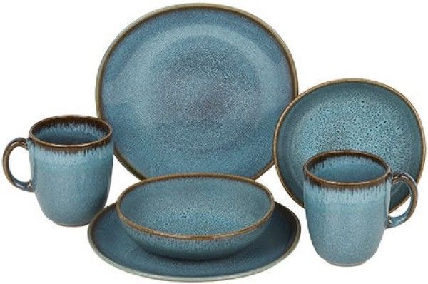 like. by Villeroy & Boch Lave Glacé Frühstücks-Set für 2 Personen / 6 Teile