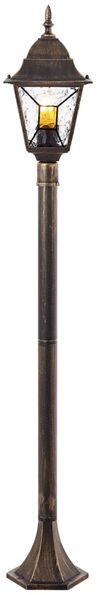 BRILLIANT Janel Außenstandleuchte 120cm schwarz gold | 1x A60, E27, 60W, geeignet für Normallampen (nicht enthalten)