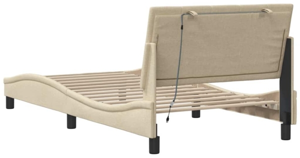 vidaXL Bettgestell ohne Matratze "Hanko" Creme 100x200 cm Stoff 3310445 Bild 7