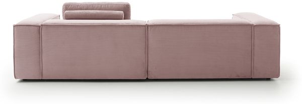 KAWOLA Sofa CARMO 3-Sitzer Feincord rosa 68 x 118 x 306 cm Bild 6