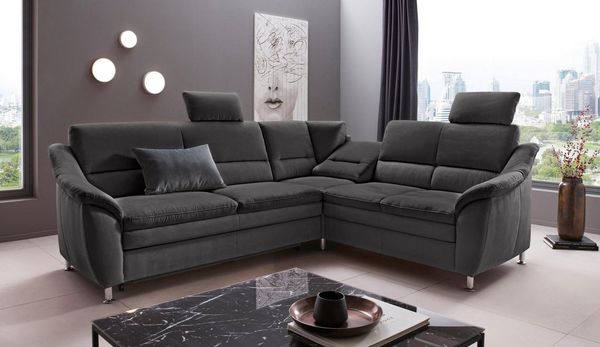 Places of Style Ecksofa Cardoso L-Form, Federkern, wahlweise mit Bett, Schubkasten, teilweise Relaxfunktion