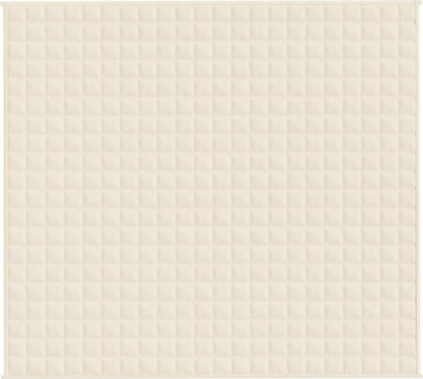vidaXL Gewichtsdecke Stoff, 1x Gewichtsdecke, Hellcreme, 200x225 cm, Stoff, 9 kg Bild 3