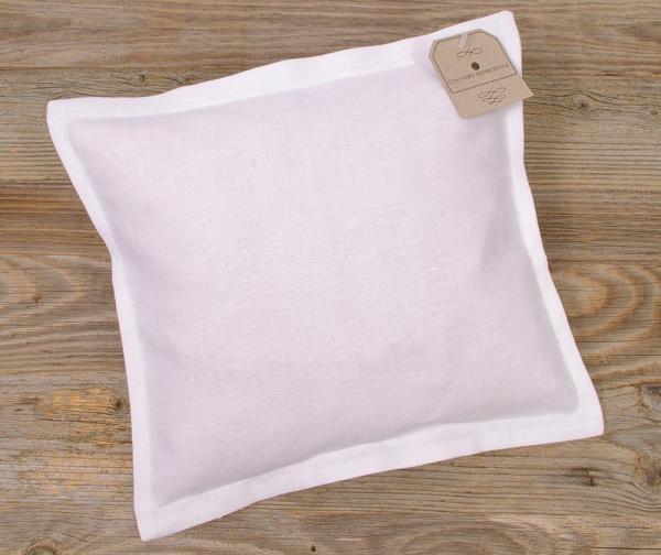 matches21 HOME & HOBBY Kissenbezüge Kissen-Bezug 30x30 cm Landhaus-Stil weiß Baumwolle-Mix, (1 Stück), Wohnzimmer Kissen-Hülle als Deko-Kissen Zier-Kissen Sofa-Kissen Bild 1