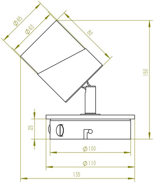 LED Wandstrahler Naturholz & Metall Schwarz, Breite 11cm Bild 10
