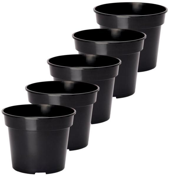 Garronda Blumentopf Blumentopf Kunststoff rund Pflanztopf Kräutertopf Anzuchttopf GD-0025 (1 St)