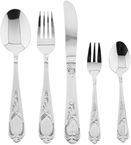 Rococo 30-teiliges Besteckset aus hochwertigem 18/10-Edelstahl - Silber