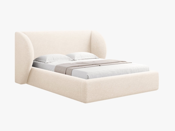 Micadoni Polsterbett Miley Chenille Haga Helles Beige 200x200