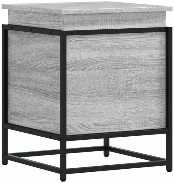 vidaXL Aufbewahrungsbox mit Deckel Grau Sonoma 40x40x51,5 cm 848792 Bild 6